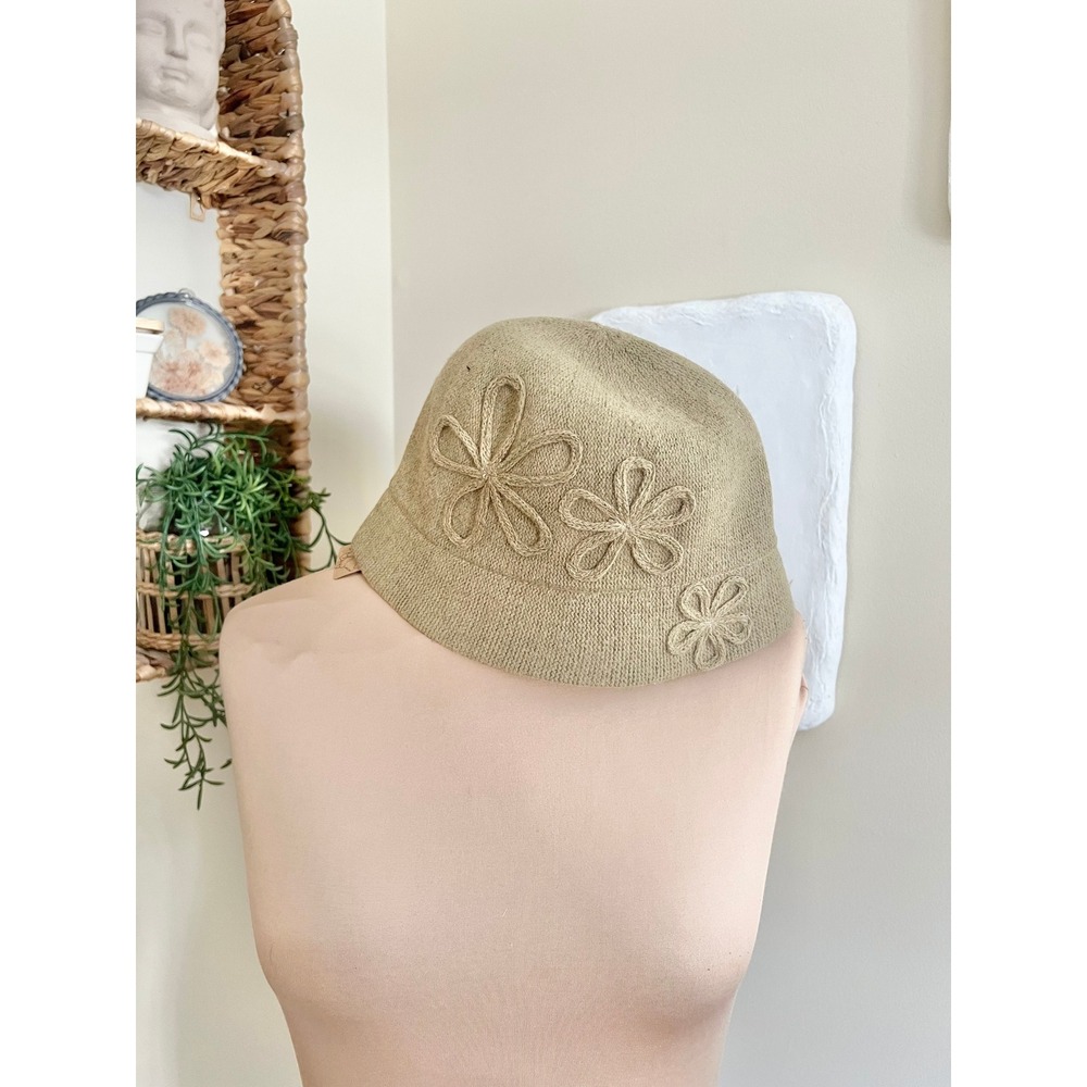 Vintage August Silk Retro Y2K Daisy Wool Bucket Hat‎